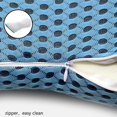 thumbnail image 4 of Riwesomey Almohada de espuma viscoelástica 4D, almohada de soporte Lumbar, cojín para la cintura del asiento del coche, protección de la columna Ventana automotriz azul gris claro, 4 of 8