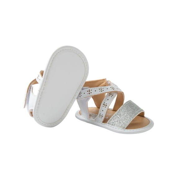 hirigin Baby Girls PU Leather Sandals Toddler Non-Slip Open Toe Sequins First Walking Soft Sole Shoes