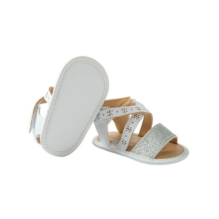 

Summer Baby Girls Sandals Cute Princess Anti-slip Flat Shoes Sequin Applique Pattern Soft Sole Beach Sandals First Walkers
