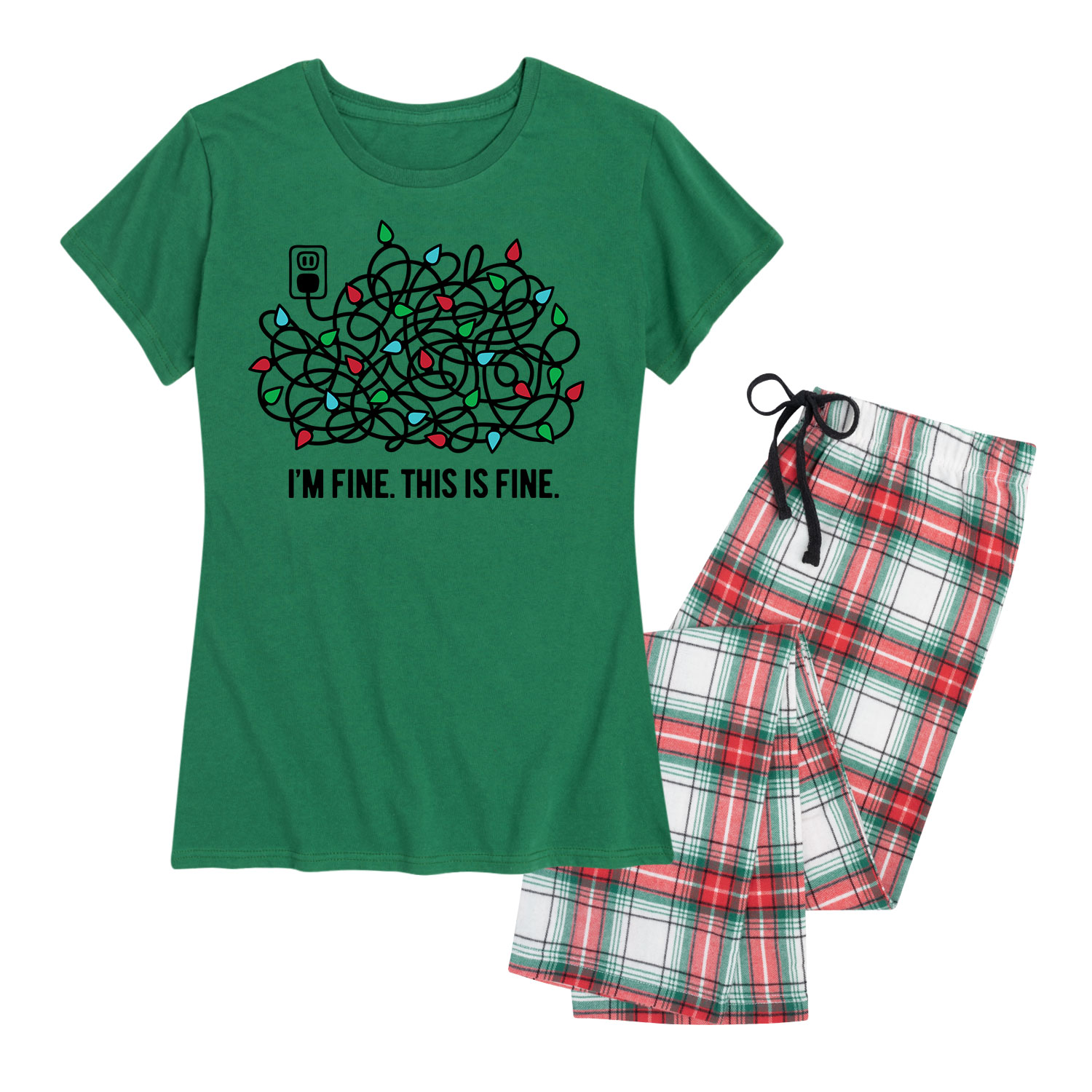 Youth Pajama Set Nap Chat Space Santa