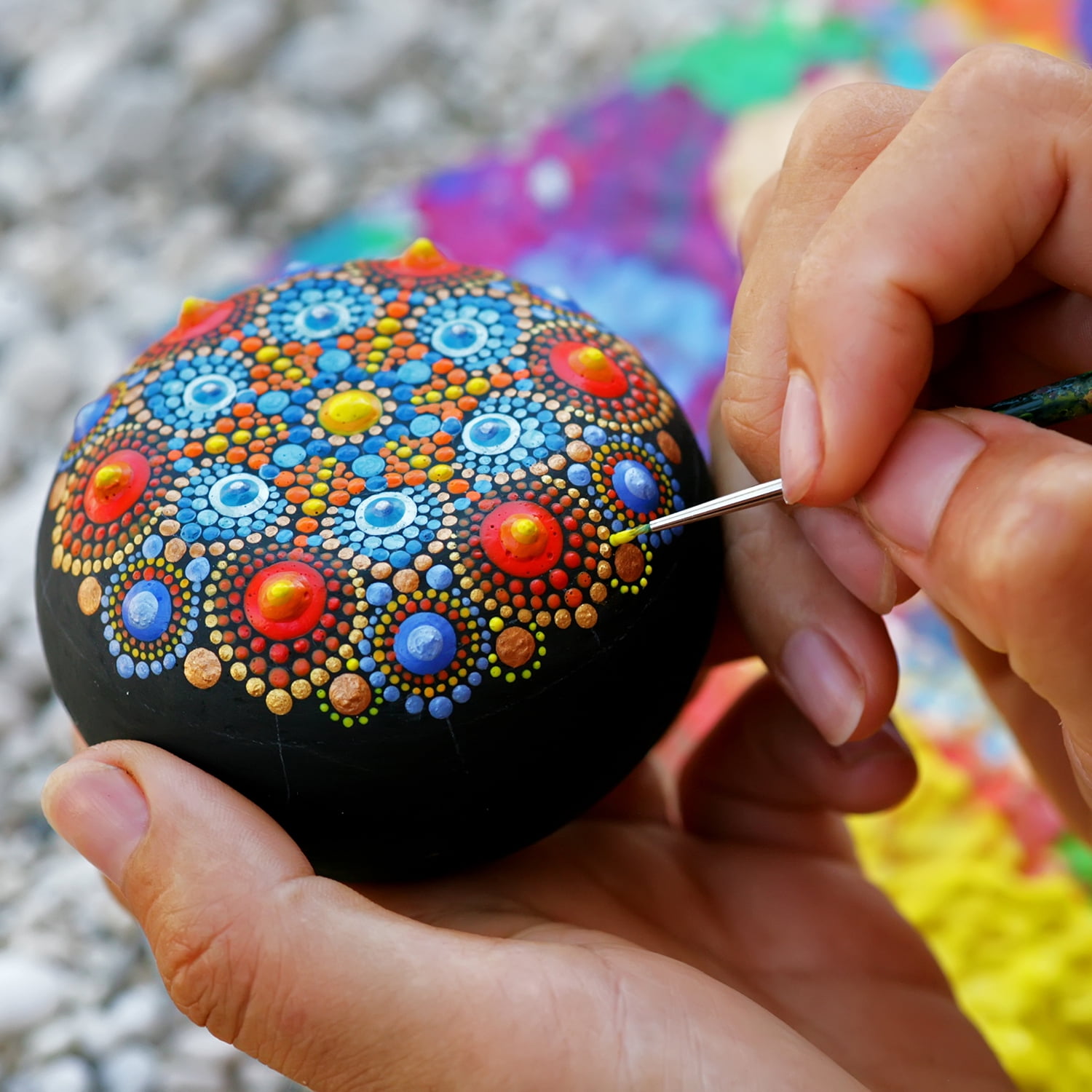 Painting Pebbles | 20 Small Painting Rocks, Mixed, 1"-2"