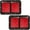 Red Red, variant on 2X Double RV Trailer Camper Tail Lights 24-2835  Horizontal Vertical Surface Mount Double Trailer Light Taillight Red Lens Red Light Black Base 12V IP67