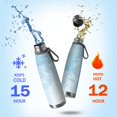 thumbnail image 2 of 29oz Insulated Water Bottle with Tea Infuser, Stainless Steel Travel Mug, Ice Frozen Print, 2 of 6