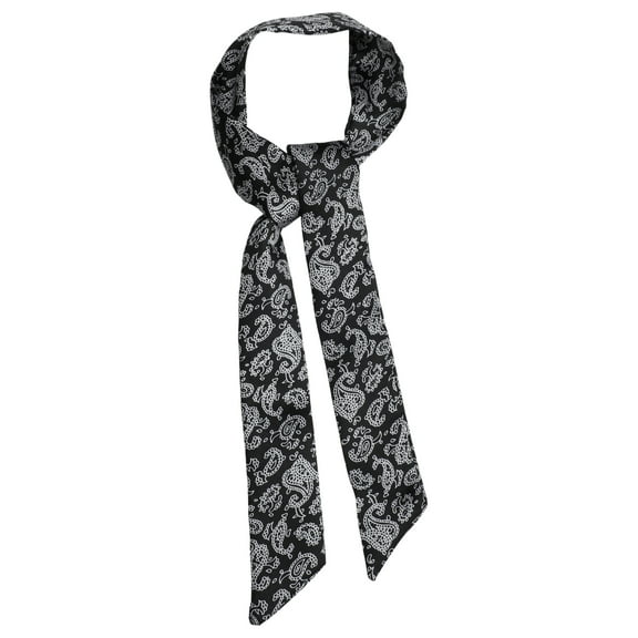 Unique Bargains 1 Pc Scarf Headband Paisley Neck Scarf for Women Black