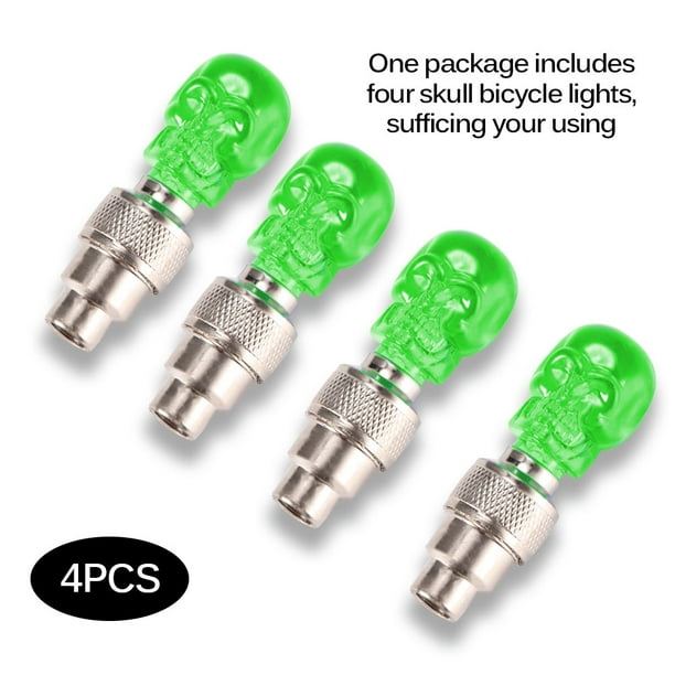 Bicicleta De Calavera, Luz De Válvula De Bicicleta, Luz Led