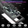 thumbnail image 3 of SaniMore for Google Pixel 6 Pro Case, Rugged PC & Soft TPU CD Magnetic Cover Built-in Car Mount & Multi-View Kickstand Camouflage Military Grade Shockproof Heavy Duty Protective Shell, Lightblue, 3 of 6