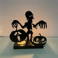thumbnail image 2 of EUDIDV Witchy Candle Base Halloween Spooky Skeleton Ornament Party Ghost Festival Decoration Skeleton Candlestick Ornament Spooky Halloween Candlestick, 2 of 3
