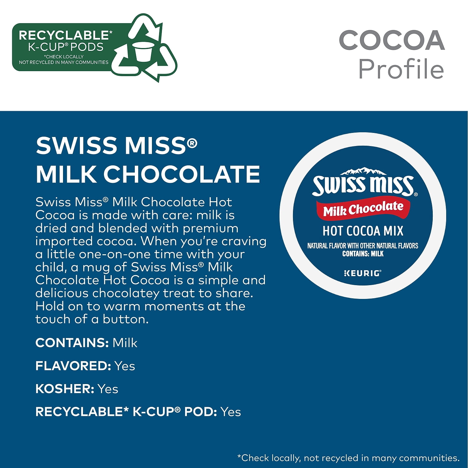 Keurig K-Cups Swiss Miss Milk Chocolate 16-pk. One Size