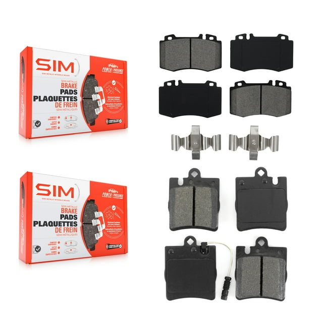 SIM Front Rear Semi-Metallic Brake Pads Kit for Car Mercedes-Benz C230 SLK350 C320 C350 KSM-100368