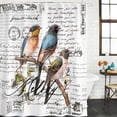 thumbnail image 3 of Country Birds Waterproof Fabric Shower Curtain,Envelope Postmark Farmhouse Botancial Waterproof Fabric Shower Curtain for Bathroom Curtains Bathtubs Hotel Shower Curtains with 12 Hooks Small 36x72in, 3 of 8