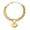 Gold, variant on 18K Gold Plated Titanium Steel Double Chain Heart Bracelet, 5.9"+1.2" Adjustable, Chunky Link Bracelet for Women, Gift Box & Greeting Card Included, Perfect Mother's Day Gift for Mom