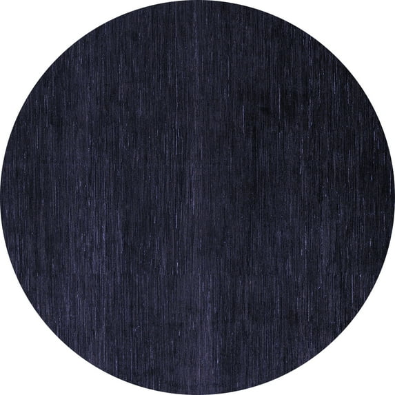 Ahgly Company Indoor Round Abstract Blue Modern Area Rugs, 6' Round