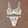 thumbnail image 3 of Sexy Lingerie for Women, Plus Size Bodysuit Babydoll Deep VNeck Bra WhiteC L, 3 of 5