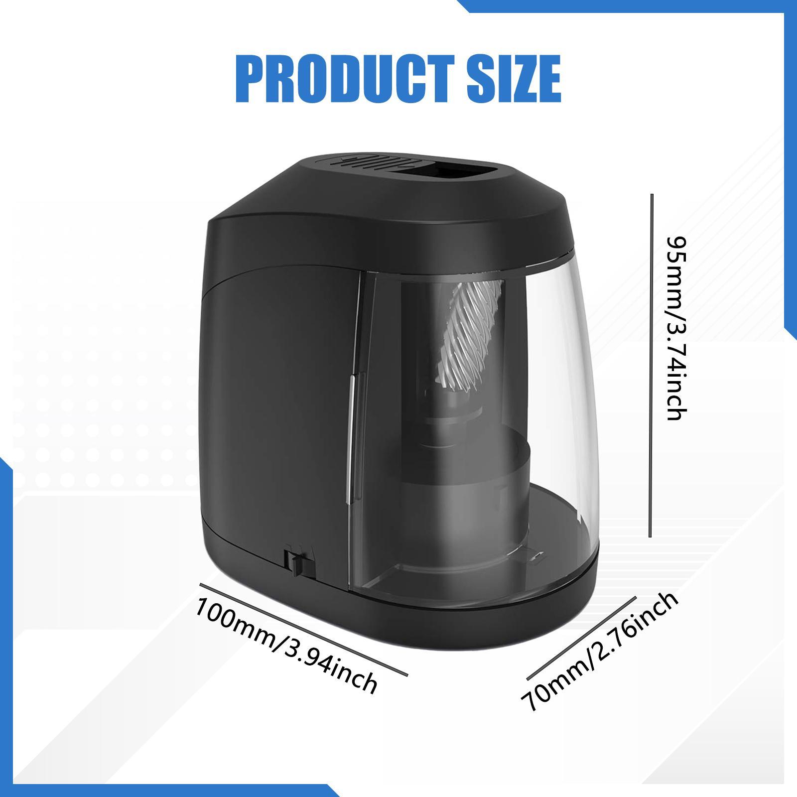Electric Pencil Sharpener High Speed Automatic Function Sturdy Plastic Suitable for Students Teachers Office