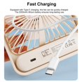 thumbnail image 4 of Q3 Desk Fan Portable Personal Fan Digital DIsplay 5 Wind Speeds Adjustable Electric Cooling Fan USB Rechargeable for Home Office Use, 4 of 5