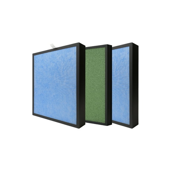 Nispira 4-in-1 True HEPA Activated Carbon Replacement Filter Compatible with HSP002 Smart 2.0 Air Purifier, 3 Packs