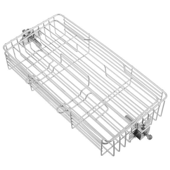 Clispeed Durable Stainless Steel Rotisserie Cage for Grilling Fish and Chicken