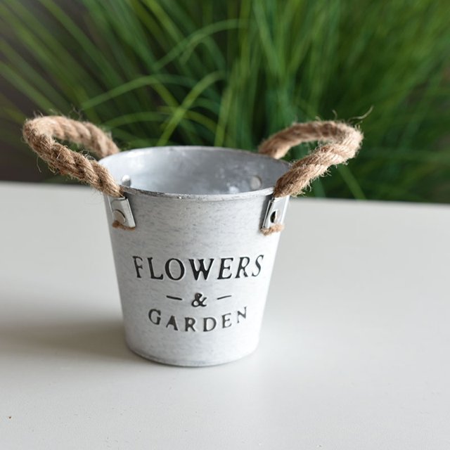 Iron Flower Pot Flower Planter Succulent Planter Creative Planter Flowerpot Bucket Iron Flowerpot Flower Vase Iron Planter