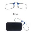 thumbnail image 2 of Gafas de lectura con pinza nasal sin patas para hombres y mujeres, portátiles, adhesivas, para enviar por teléfono, estuche ultrafino para gafas, 200 unidades, color azul, 2 of 4