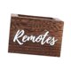 thumbnail image 2 of Caja de almacenamiento de escritorio de madera, organizador cuadrado de madera para sala de estar, oficina y hogar. Marrón, 2 of 9