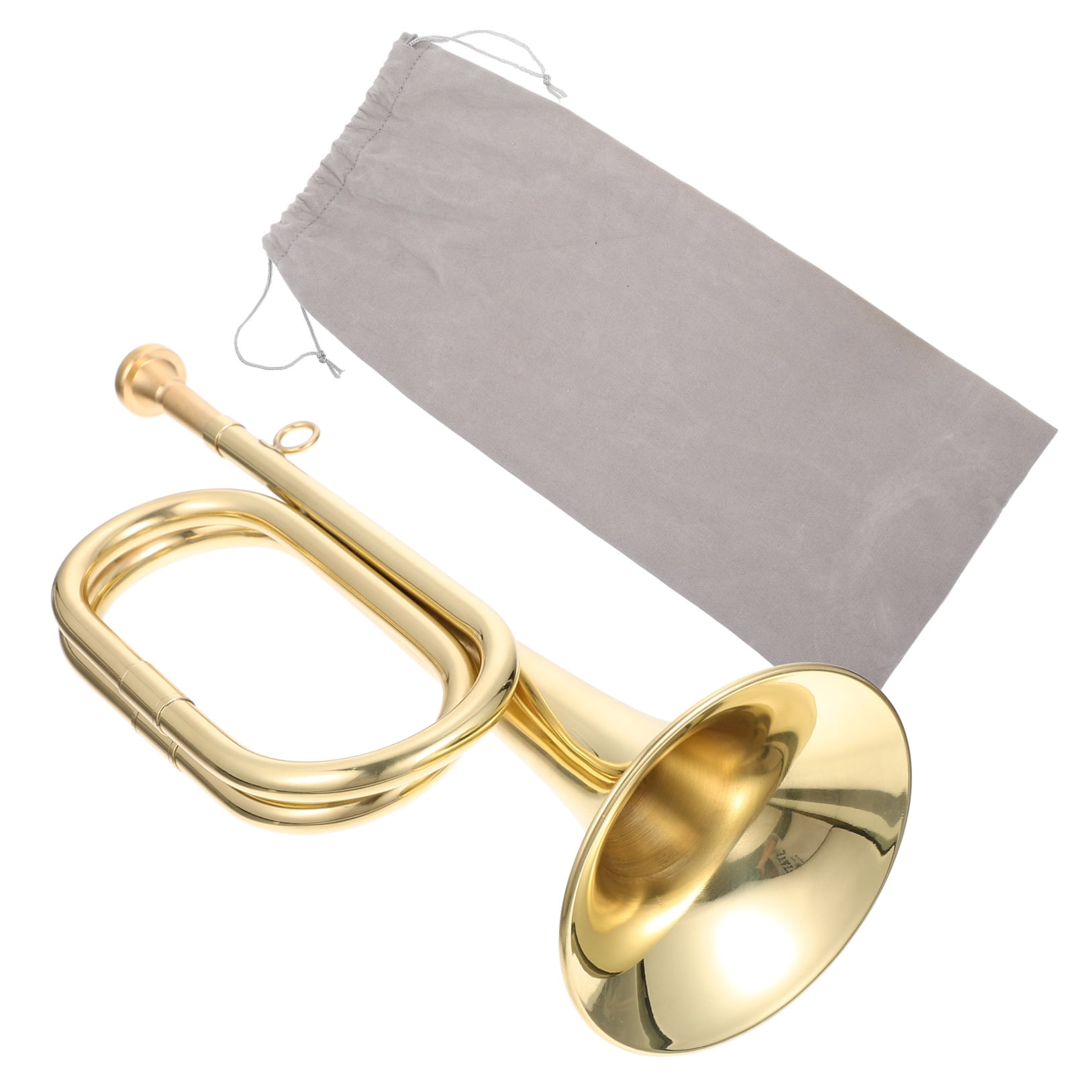 Topbathy Professional Brass Trumpet Bugle Set for Beginners Military Parade Band Set