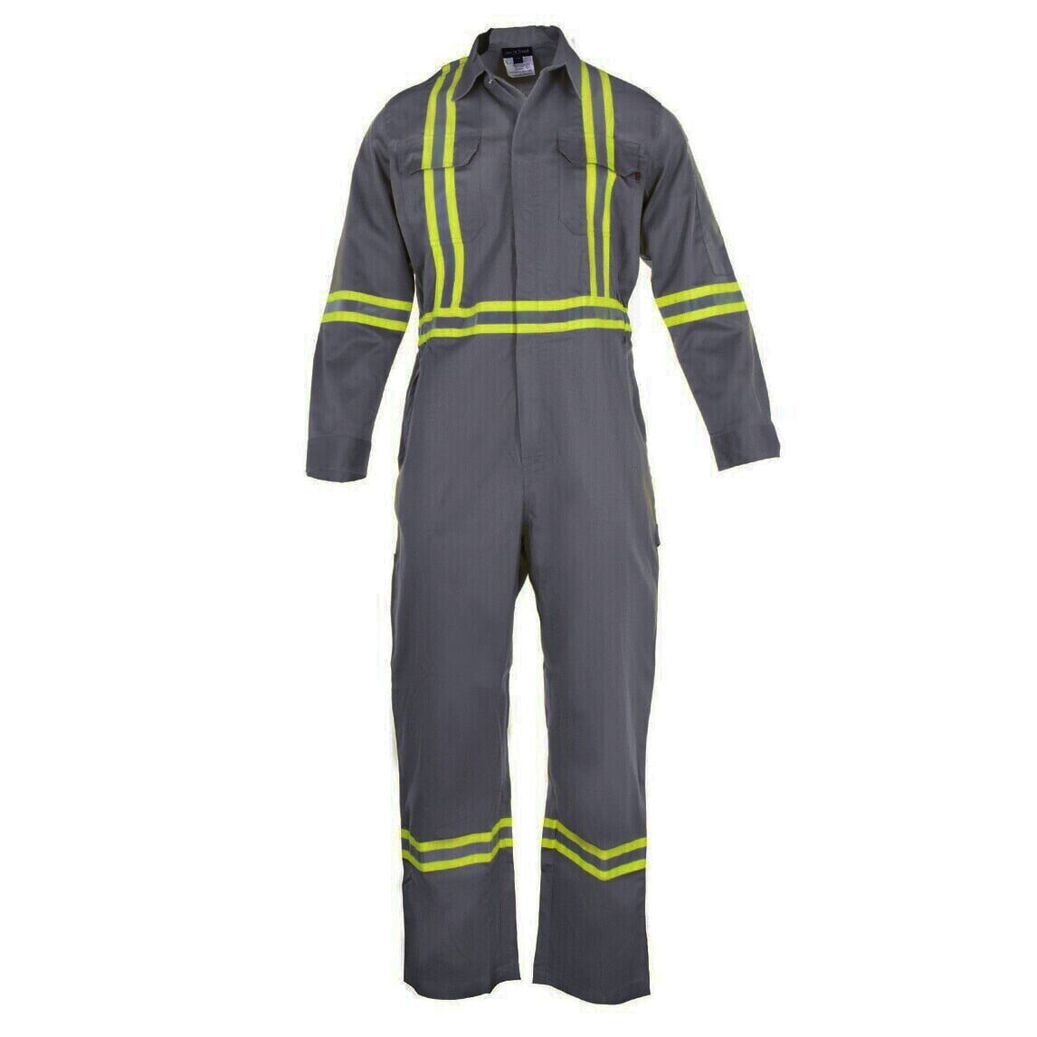 88% C/12% N Flame Resistant FR High Visibility Hi Vis Coverall Small, Khaki 
