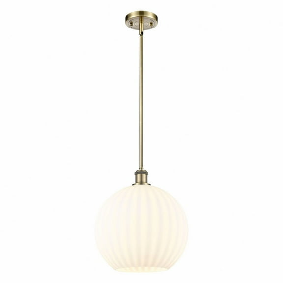 Innovations Lighting - White Venetian - 1 Light Stem Hung Pendant In Modern
