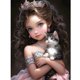 thumbnail image 1 of Pintura de diamante 5D DIY taladro redondo completo dulce niña gato decoración del hogar arte 30x40cm, 1 of 9