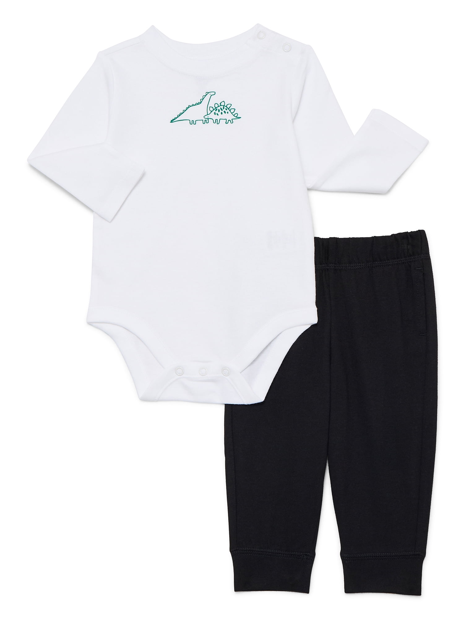 Wonder Nation Baby Boys Bodysuits, Shorts and Pants Outfit Set, 4-Piece, Sizes 0-24 Months