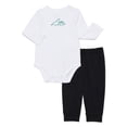 thumbnail image 2 of Wonder Nation Baby Boys Bodysuits, Shorts and Pants Outfit Set, 4-Piece, Sizes 0-24 Months, 2 of 5