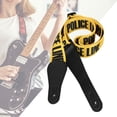 thumbnail image 4 of Correa de guitarra ajustable amarilla, correa de guitarra universal ajustable con advertencia amarilla Correa de guitarra de poliéster diseñada para durar, 4 of 6