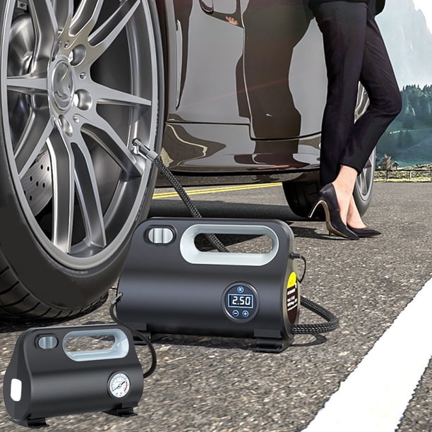 Bomba infladora portátil de neumáticos de 12V con manómetro digital - compresor de aire de 120 PSI para neumáticos de coche, bicicletas, bolas e hinchables