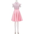 thumbnail image 4 of Women Elegant Galinda Musical Pink Dress Coat Skirt Magic Witch Outfits Full Set, 4 of 8