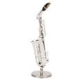 thumbnail image 1 of Mini Modelo de Saxofón Réplica de Saxofón en Miniatura Exquisita Compacta Realista y de Cobre portátil Plateada con Soporte para decoración del hogar ANGGREK Otros, 1 of 8