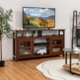 thumbnail image 2 of Costway 58'' TV Stand Entertainment Console Center W/ 2 Cabinets Up to 65'' Walnut, 2 of 11