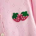 thumbnail image 5 of GYRATEDREAM Toddler Girls Cardigan Sweater Kids Uniform Tops Crew Neck Long Sleeve Solid Strawberry Sweaters 3-7 Years, 5 of 9