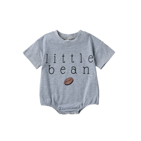 

Bagilaanoe Newborn Baby Girl Boy Rompers Letter Print Short Sleeve Bodysuits 3M 6M 12M 18M 24M Infant Casual One Piece Short Jumpsuit