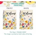 thumbnail image 4 of Summer Welcome Floral House Flag Spring Summer Florals Leaves Double Sided Large Yard Flag Heavy Duty Seasonal Flowers Butterfly Outdoor Outside Patio Decoration 28x40 Inch, 4 of 5