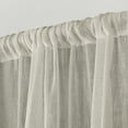 thumbnail image 3 of Exclusive Home Curtains Belgian Textured Linen Look Jacquard Sheer Rod Pocket Curtain Panel Pair, 54x84, Snowflake, 3 of 5