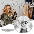 thumbnail image 4 of Miangastore Silver Mirror Disco Bucket Hat for Women with Glass Cloth Material and Reflective Surface Suitable for Parties, 4 of 8