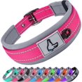 thumbnail image 1 of HAHDAXIA Neoprene Padded Dog Collar for Extra Large Dogs, 11 Colors, Reflective Wide Pet Collars with Durable Metal Belt Buckle, Adjustable Heavy Duty Nylon Dog Collar, Hotpink, 1 of 6