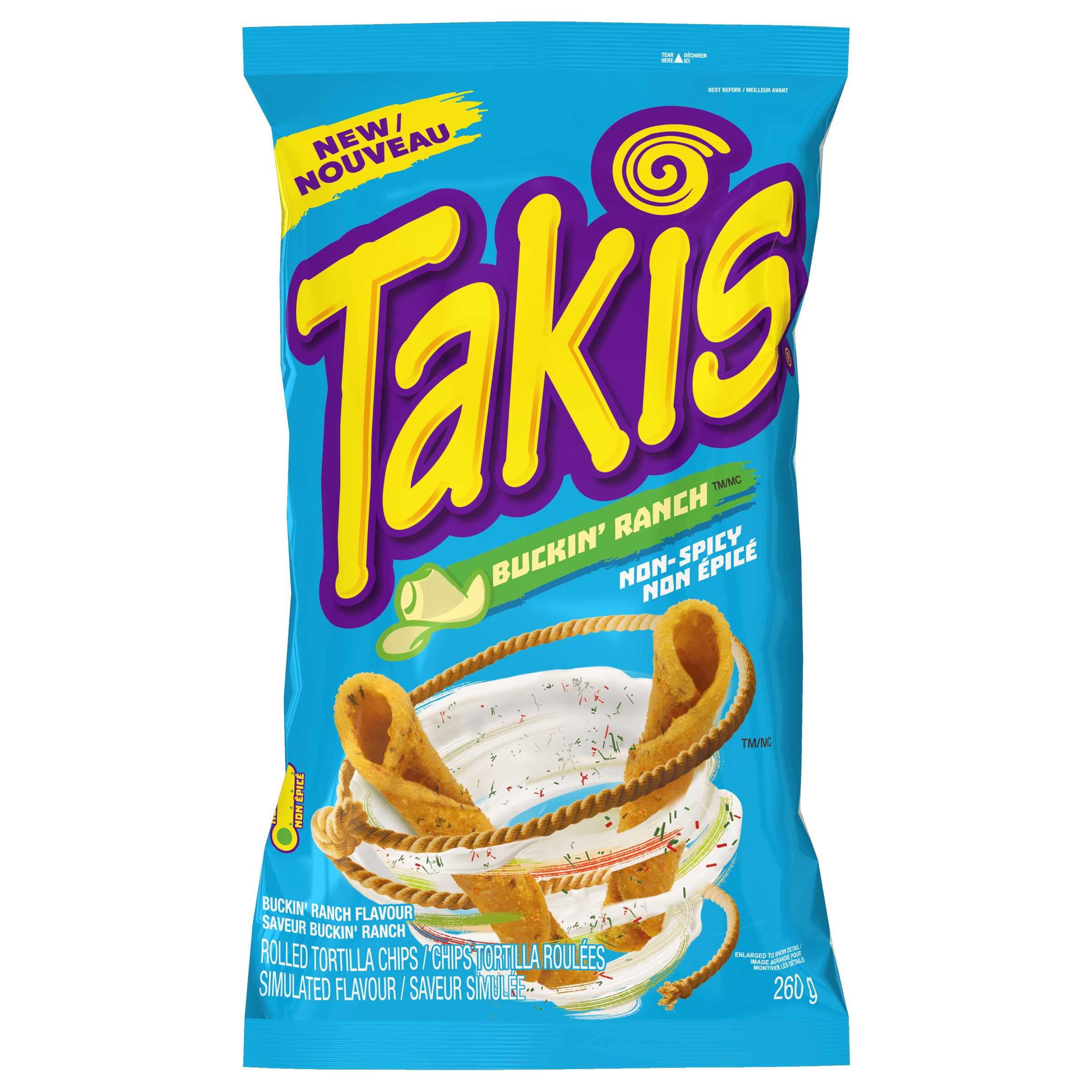 Takis Buckin' Ranch, chips tortilla roulées à saveur de sauce ranch