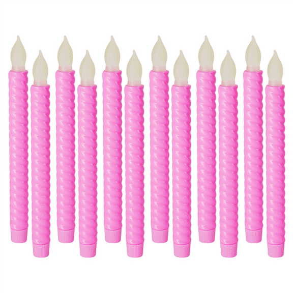 LED Electronic Candle Lights Long Yellow Flash Simulation Long Pole Candle Birthday Wedding Decoration Lights,