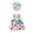 White, variant on ATOGUTA Girls Summer Dresses Casual Beach Party Dinosaur Print Spaghetti Straps Sundress with Hat White, Size 3M-3T