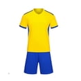thumbnail image 2 of Kids Soccer Uniform Ndbuld Children's Solid Color Football Suit Set Campus Sports Games Performance Matches Training Uniforms Jerseys Kids, 2 of 6