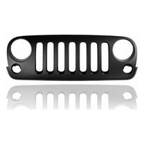 Grille - Compatible/Replacement for '07-17 Jeep Wrangler ('18 Wrangler-JK) - Black - 68046306AB, CAPA