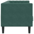 thumbnail image 5 of vidaXL Chesterfield Sofa with Bolsters 3-Seater Dark Green Velvet, 5 of 9