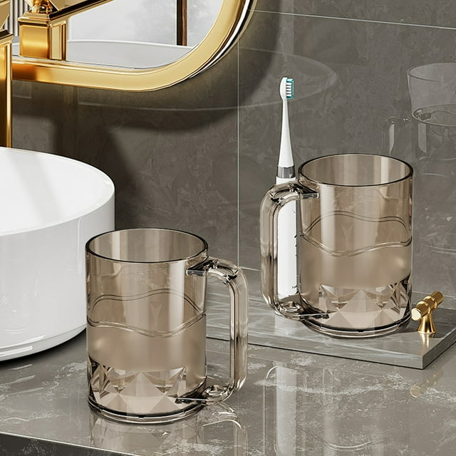 Nilvkv Gobelet de Salle de Bain Porte-Brosse à Dents Gobelets Réutilisables Gobelet en Plastique pour Rince-Bouche Gobelet de Brossage de Salle de Bain