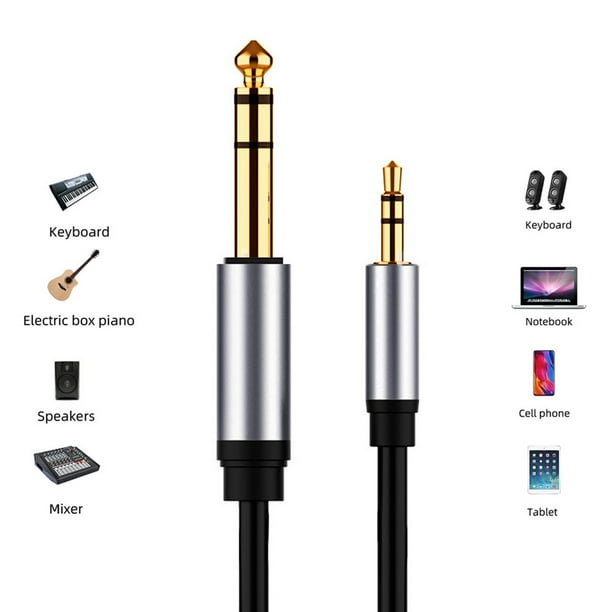 Cable Adaptador De Audio De 3 5 Mm A 6 5 mm Cable De Audio Profesional Plug And Play Para Mezclador Para Computadora Portátil Para Altavoz