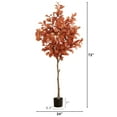 thumbnail image 2 of Nearly Natural 6ft. Autumn Oak Artificial Fall Tree, Orange, 2 of 7